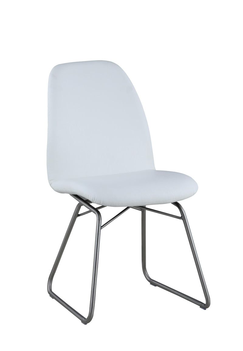GRETCHEN Contemporary Curved-Back Side Chair w/ Sled Base