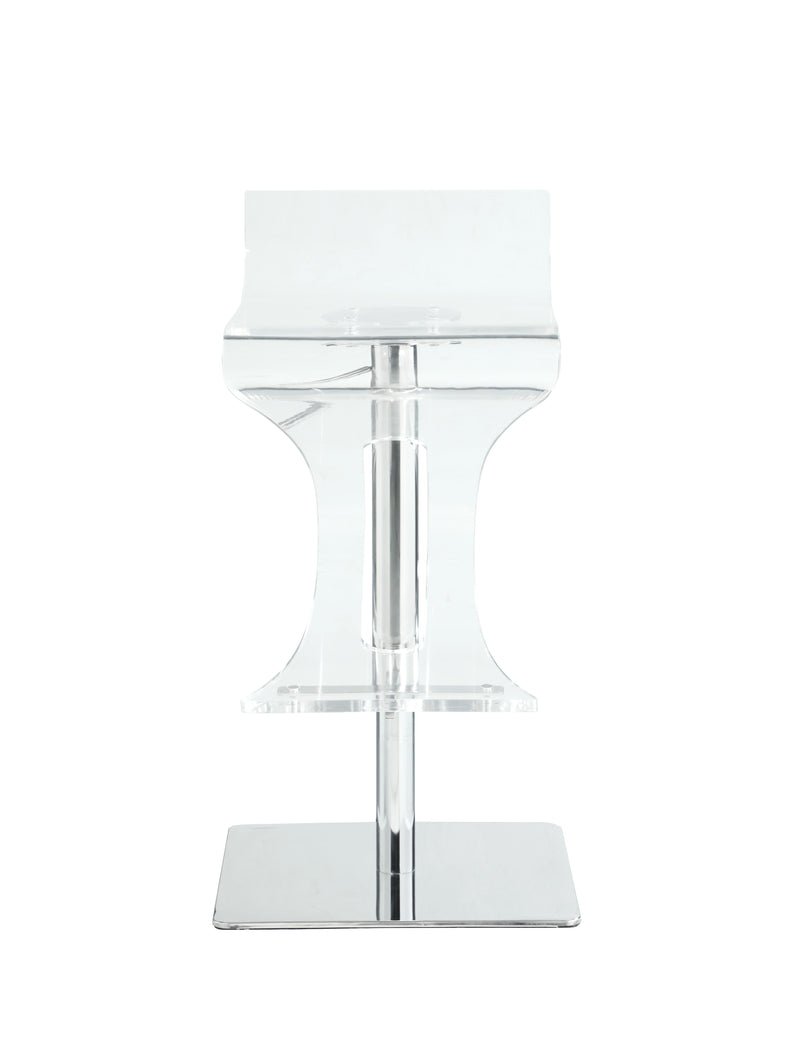 4029-AS Contemporary Pneumatic-Adjustable Stool w/ Acrylic Seat