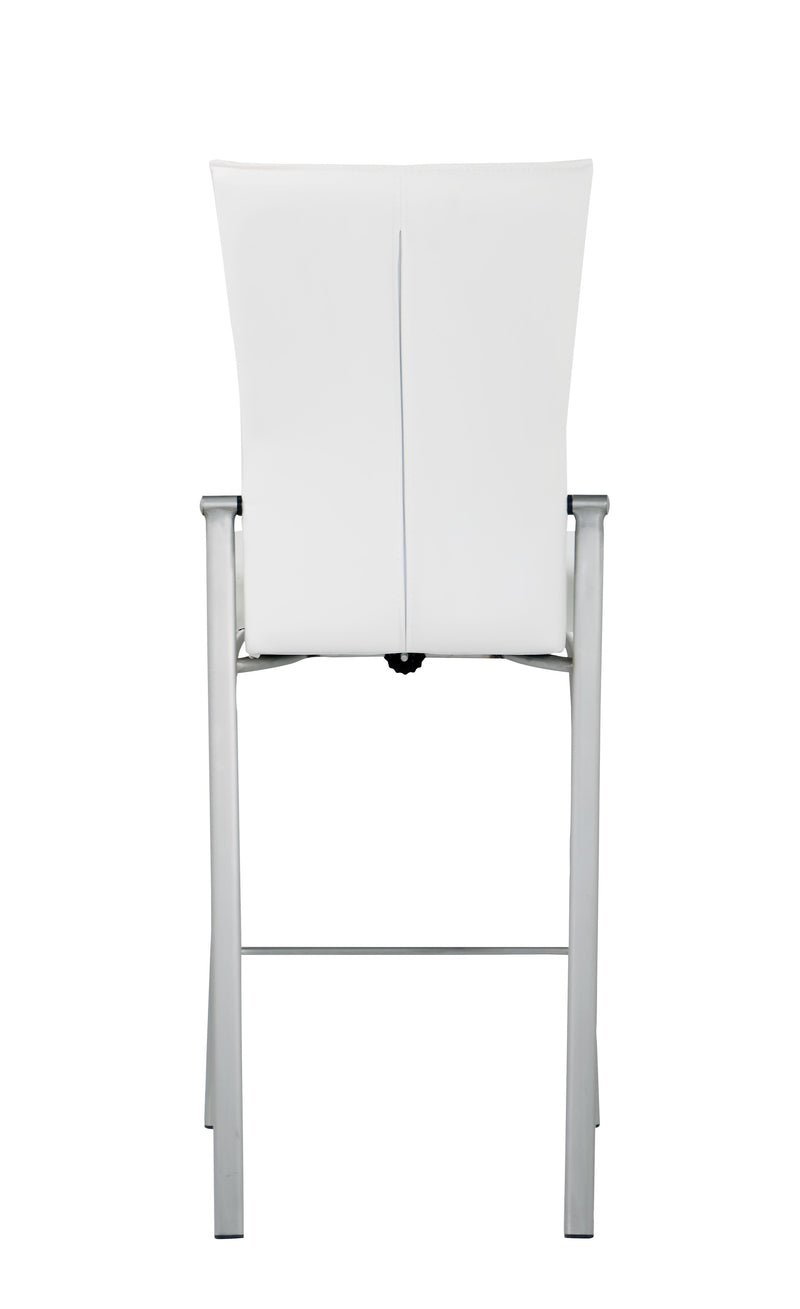 MOLLY Contemporary Motion Back Counter Stool w/ Brushed Steel Frame