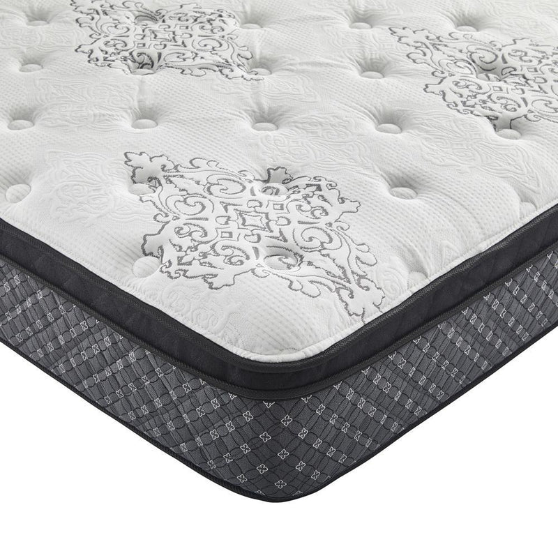 Aspen 12.5" California King Mattress White and Black