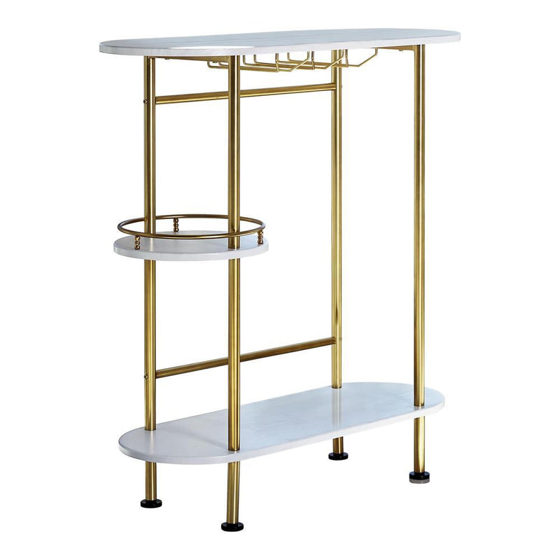 Ferguson 3-tier Bar Unit Black Nickel and Black Oak