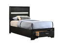 Miranda Full & Twin Storage Bed Black