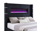 Tisdall Wingback Bed with Flame Visualizer