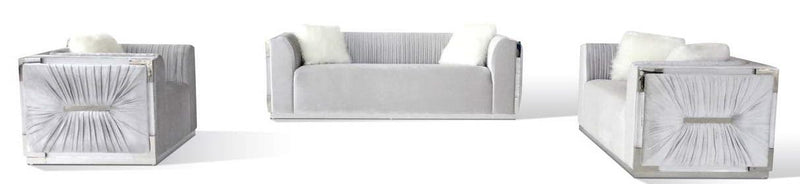 Galaxy Home Contempo Loveseat in Silver GHF-808857748829