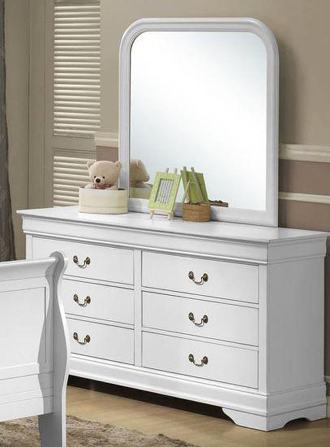 Galaxy Home Louis Phillipe Mirror in White GHF-808857924445