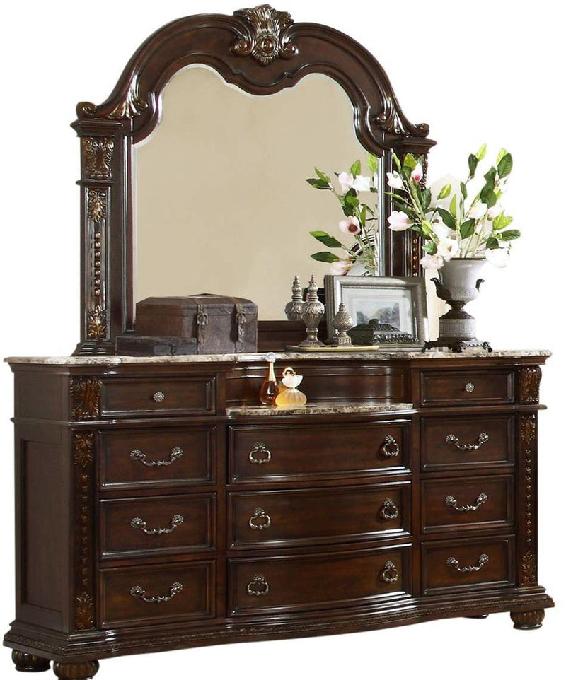 Galaxy Home Roma 11 Drawer Dresser in Dark Walnut GHF-808857686893