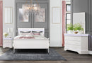 CHARLIE WHITE KING BED WITH LED, DRESSER, MIRROR AND NIGHTSTAND