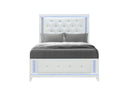 ALINA WHITE QUEEN BED WITH LED