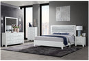 LUCCIA WHITE TWIN BED GROUP WITH LED