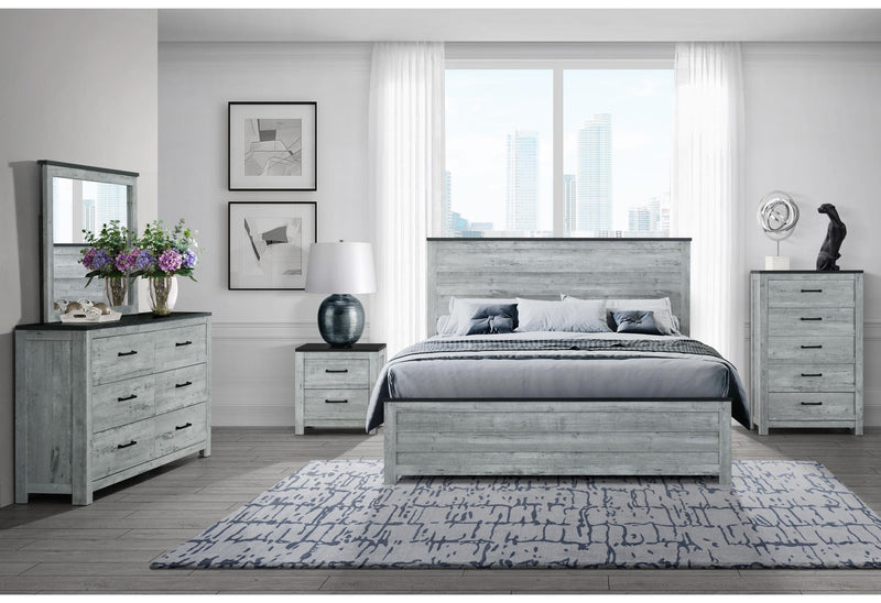 OZARK GREY WASH QUEEN BED GROUP