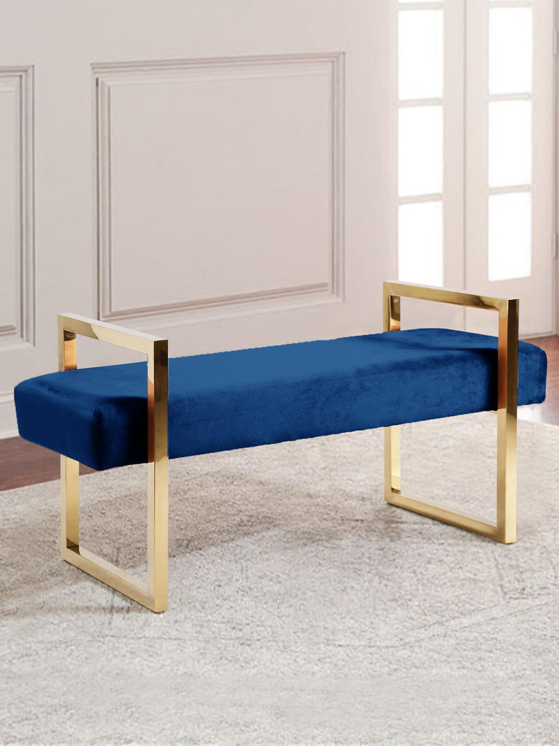 Olivia Navy Velvet Bench