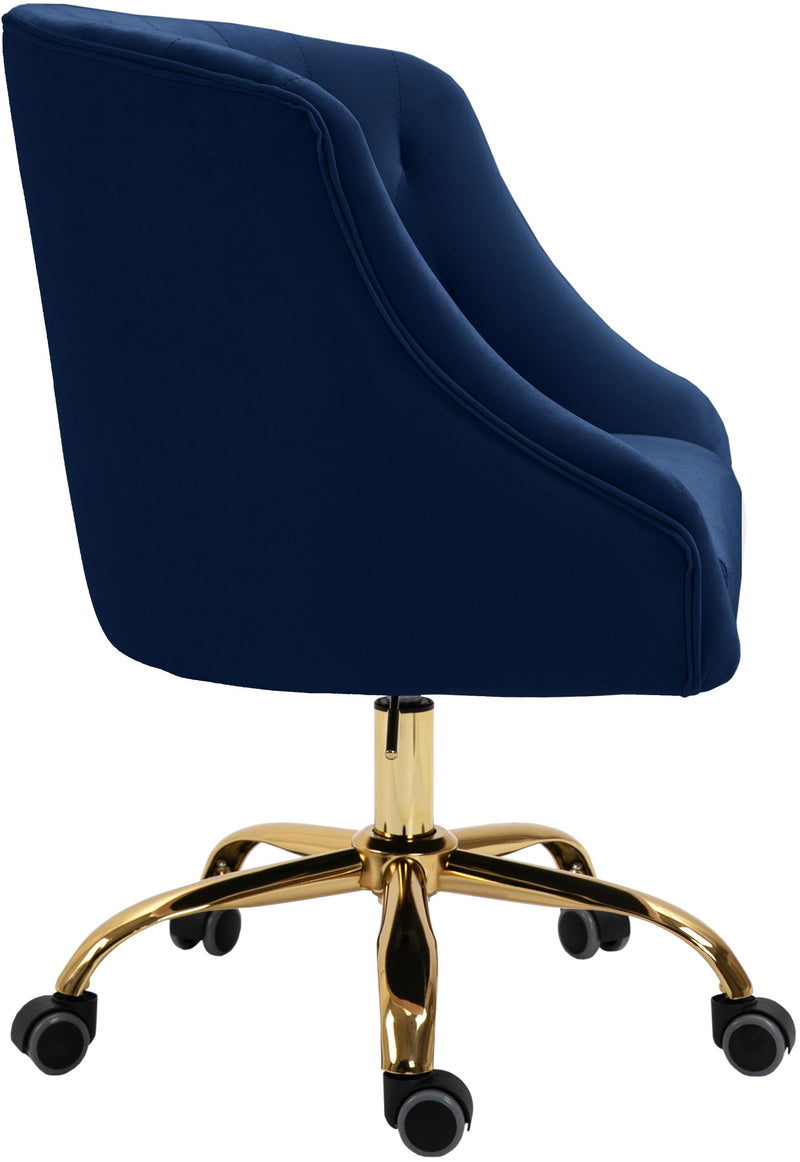 Arden Navy Velvet Office Chair