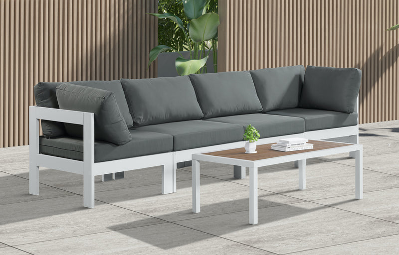 Nizuc Grey Waterproof Fabric Outdoor Patio Modular Sofa