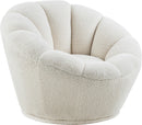 Dream White Faux Sheepskin Fur Accent Chair