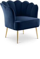 Jester Navy Velvet Accent Chair