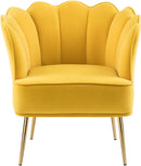 Jester Yellow Velvet Accent Chair