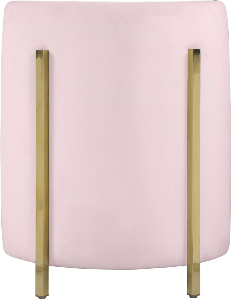 Rotunda Pink Velvet Accent Chair