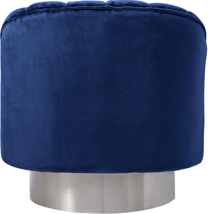 Farrah Navy Velvet Accent Chair