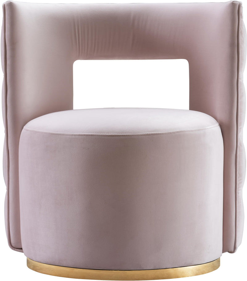 Theo Pink Velvet Accent Chair