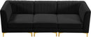 Alina Black Velvet Modular Sofa