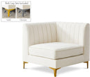 Alina Cream Velvet Corner Chair
