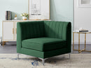 Alina Green Velvet Corner Chair