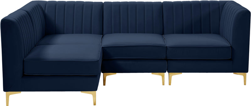 Alina Navy Velvet Modular Sectional