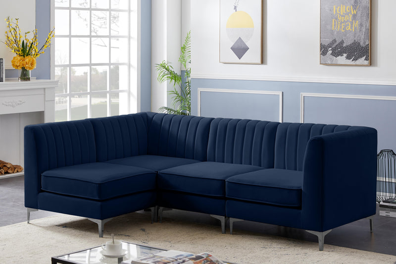 Alina Navy Velvet Modular Sectional