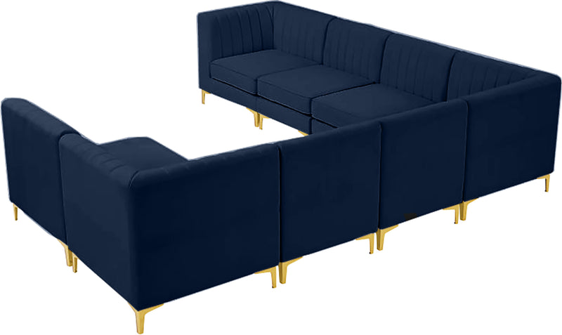 Alina Navy Velvet Modular Sectional