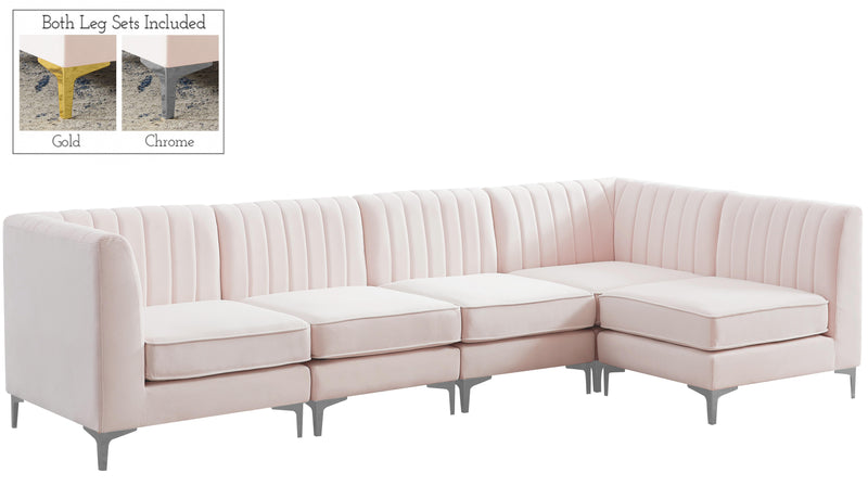 Alina Pink Velvet Modular Sectional