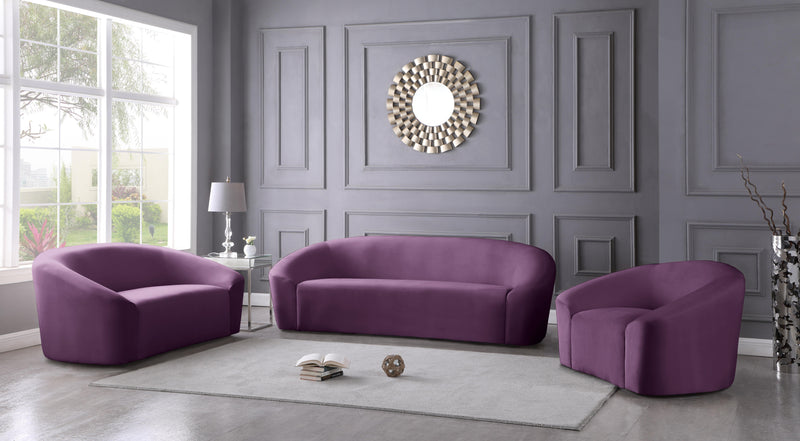 Riley Purple Velvet Chair