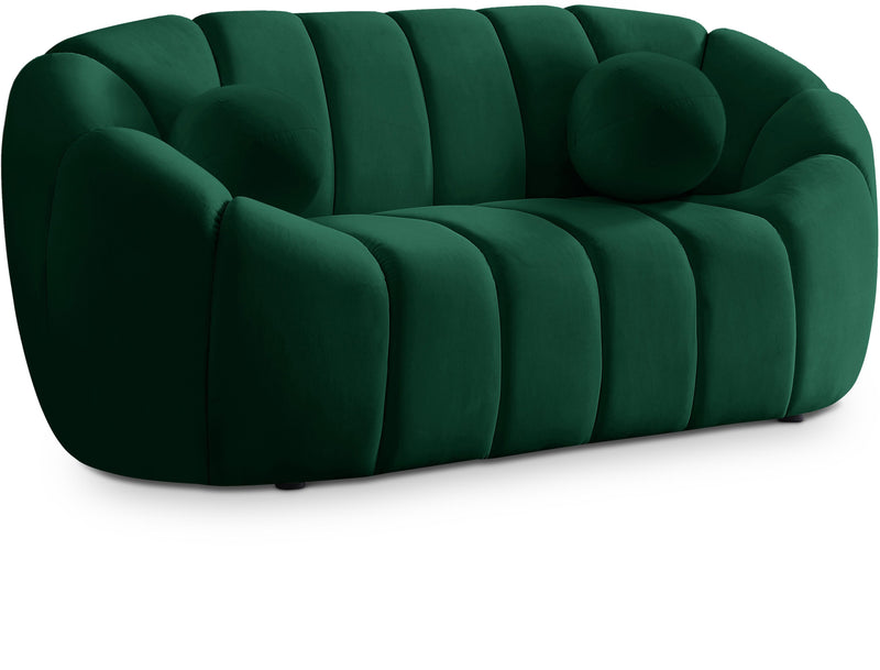 Elijah Green Velvet Loveseat image