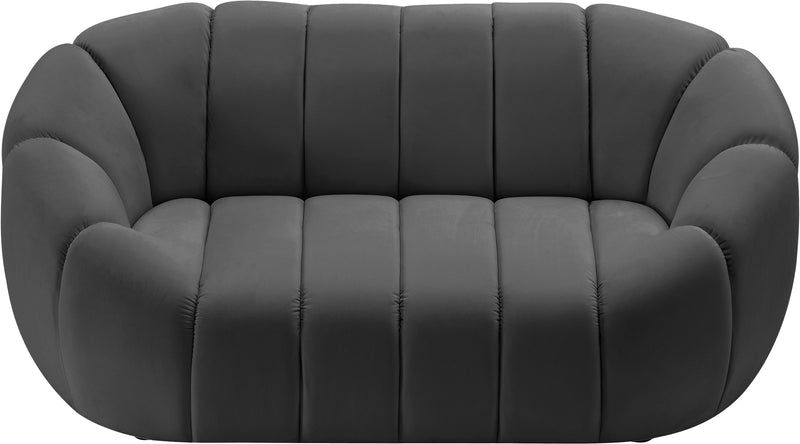 Elijah Grey Velvet Loveseat