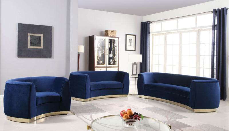 Julian Navy Velvet Sofa