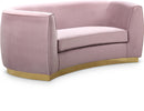 Julian Pink Velvet Loveseat