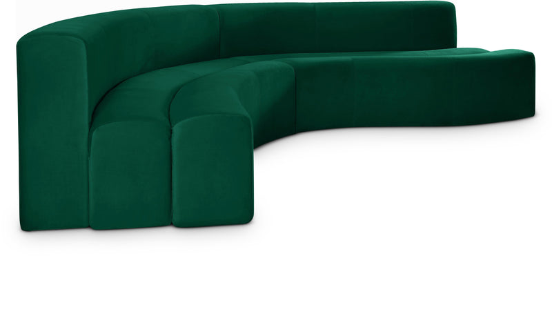 Curl Green Velvet 2pc. Sectional image