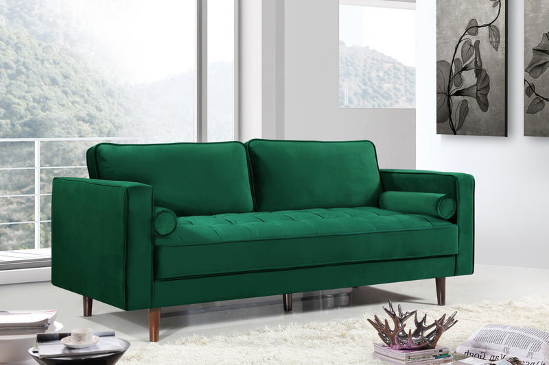 Emily Green Velvet Sofa