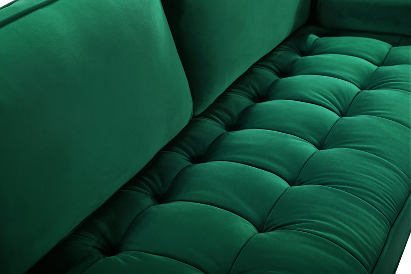 Emily Green Velvet Loveseat