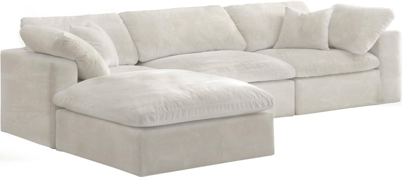 Cozy Cream Velvet Cloud Modular Sectional