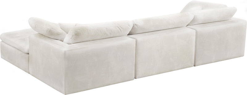 Cozy Cream Velvet Cloud Modular Sectional