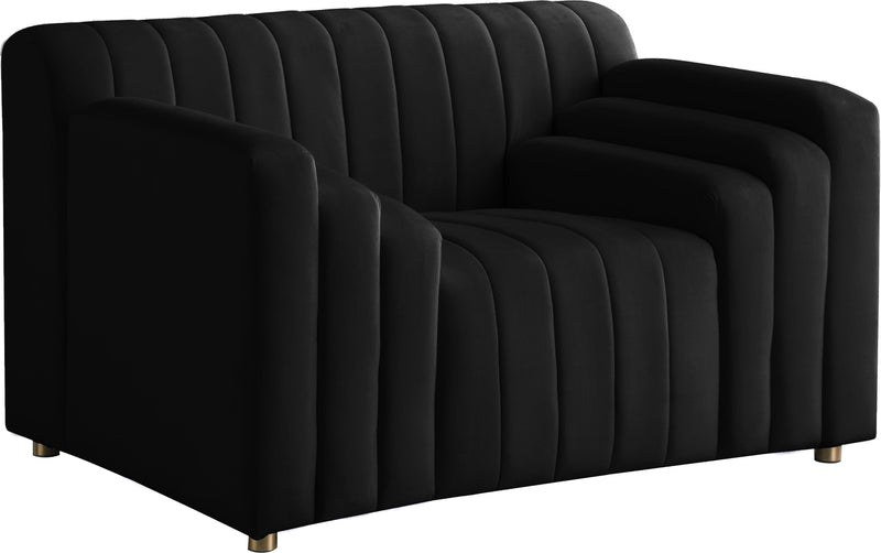 Naya Black Velvet Chair image