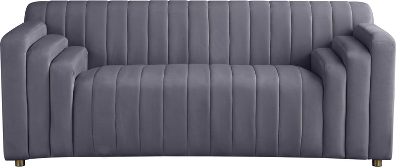 Naya Grey Velvet Loveseat