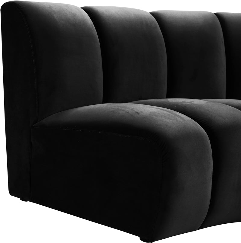 Infinity Black Velvet 12pc. Modular Sectional