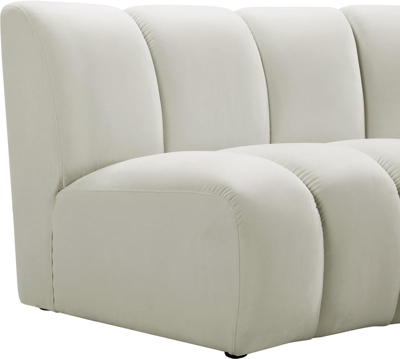 Infinity Cream Velvet 2pc. Modular Sectional