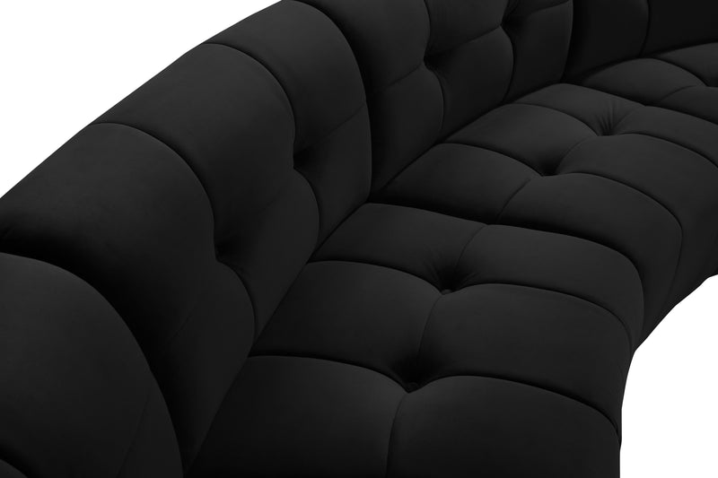 Limitless Black Velvet 14pc. Modular Sectional