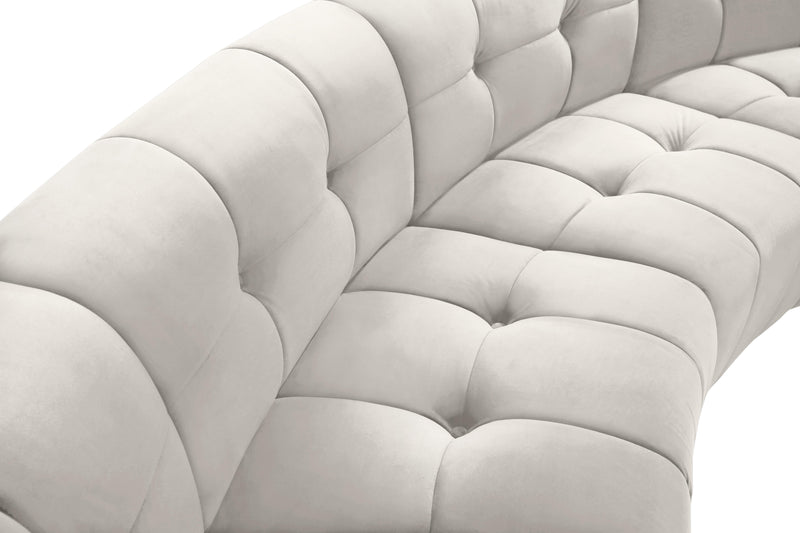 Limitless Cream Velvet 3pc. Modular Sectional