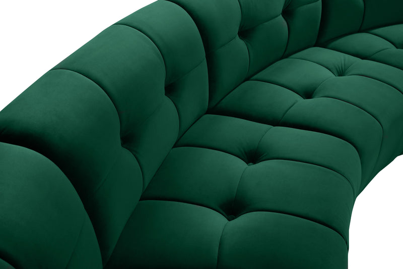 Limitless Green Velvet 11pc. Modular Sectional