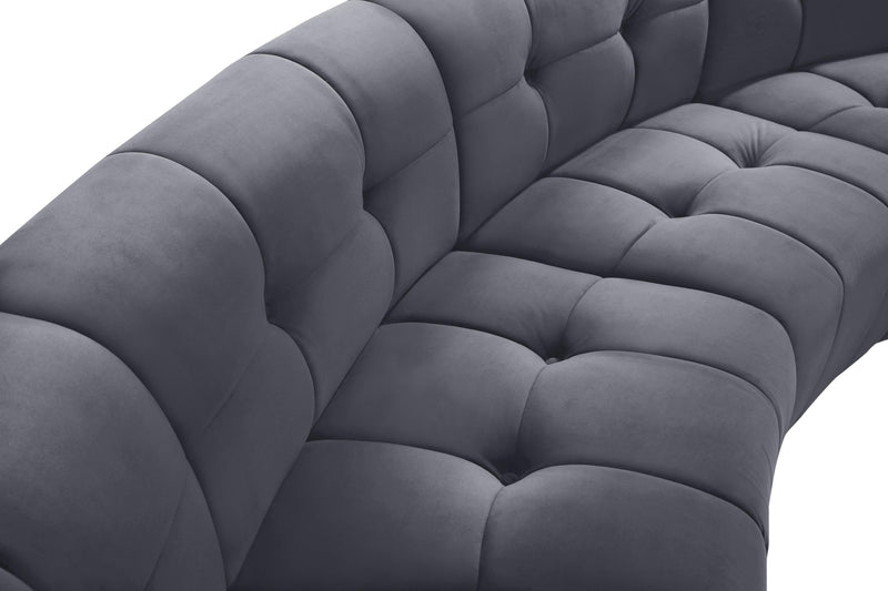 Limitless Grey Velvet 8pc. Modular Sectional