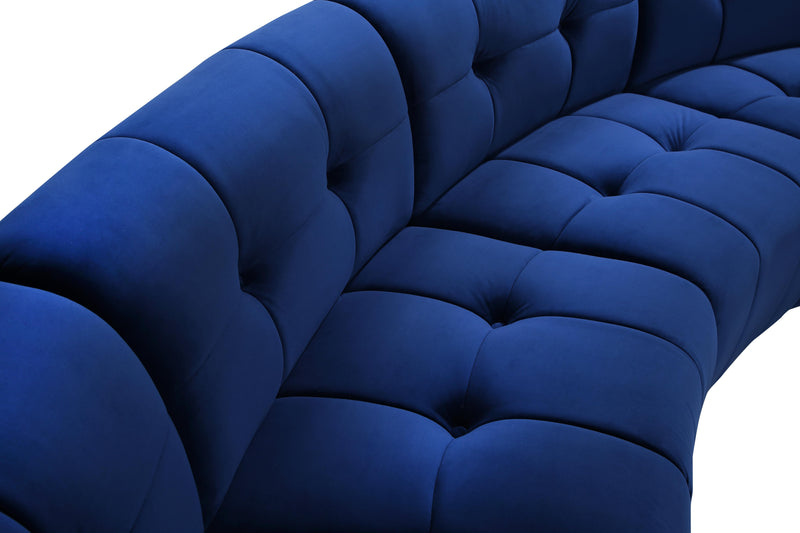 Limitless Navy Velvet 11pc. Modular Sectional