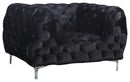 Mercer Black Velvet Chair